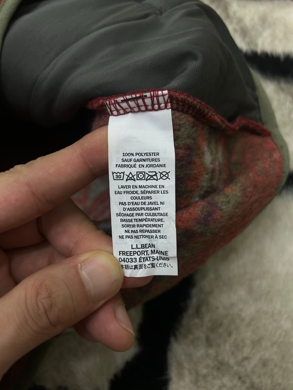 [S]L.L.Bean 플리스 패턴 스냅 풀오버 상품이미지6