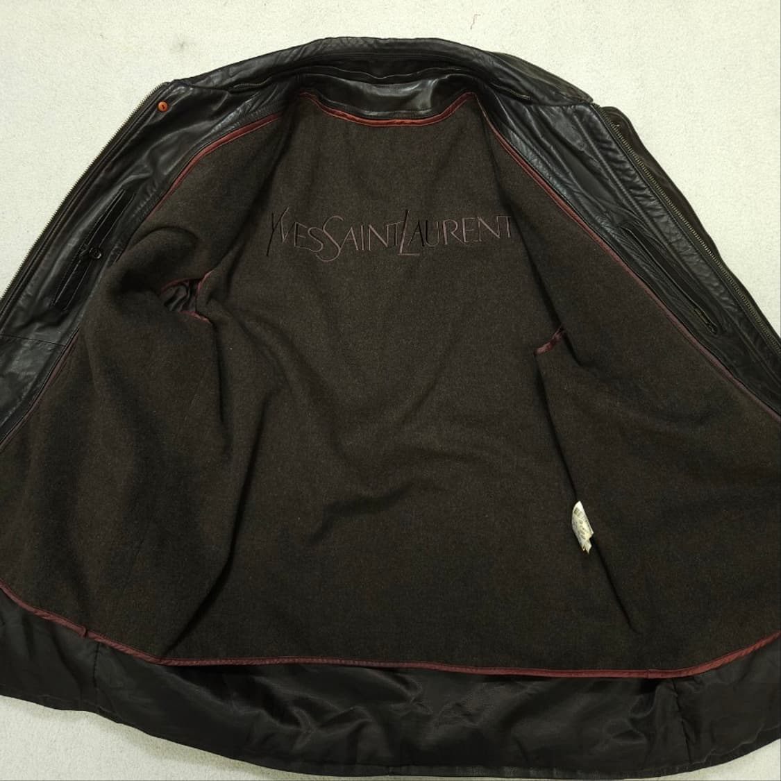 90s 입생로랑 송아지 가죽 자켓 100 상품이미지4