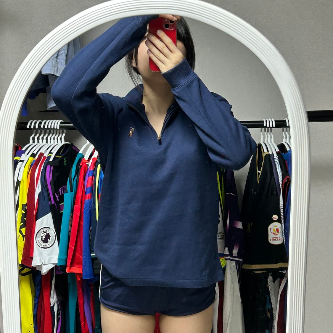 폴로 네이비 집업 맨투맨 상품이미지1