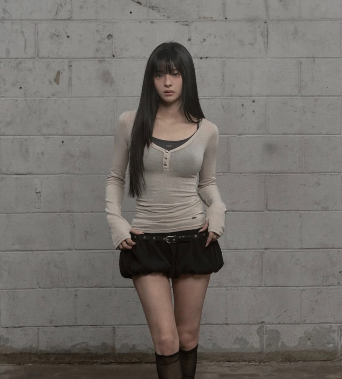 카키포인트 Steel Button Top (sage) 상품이미지1