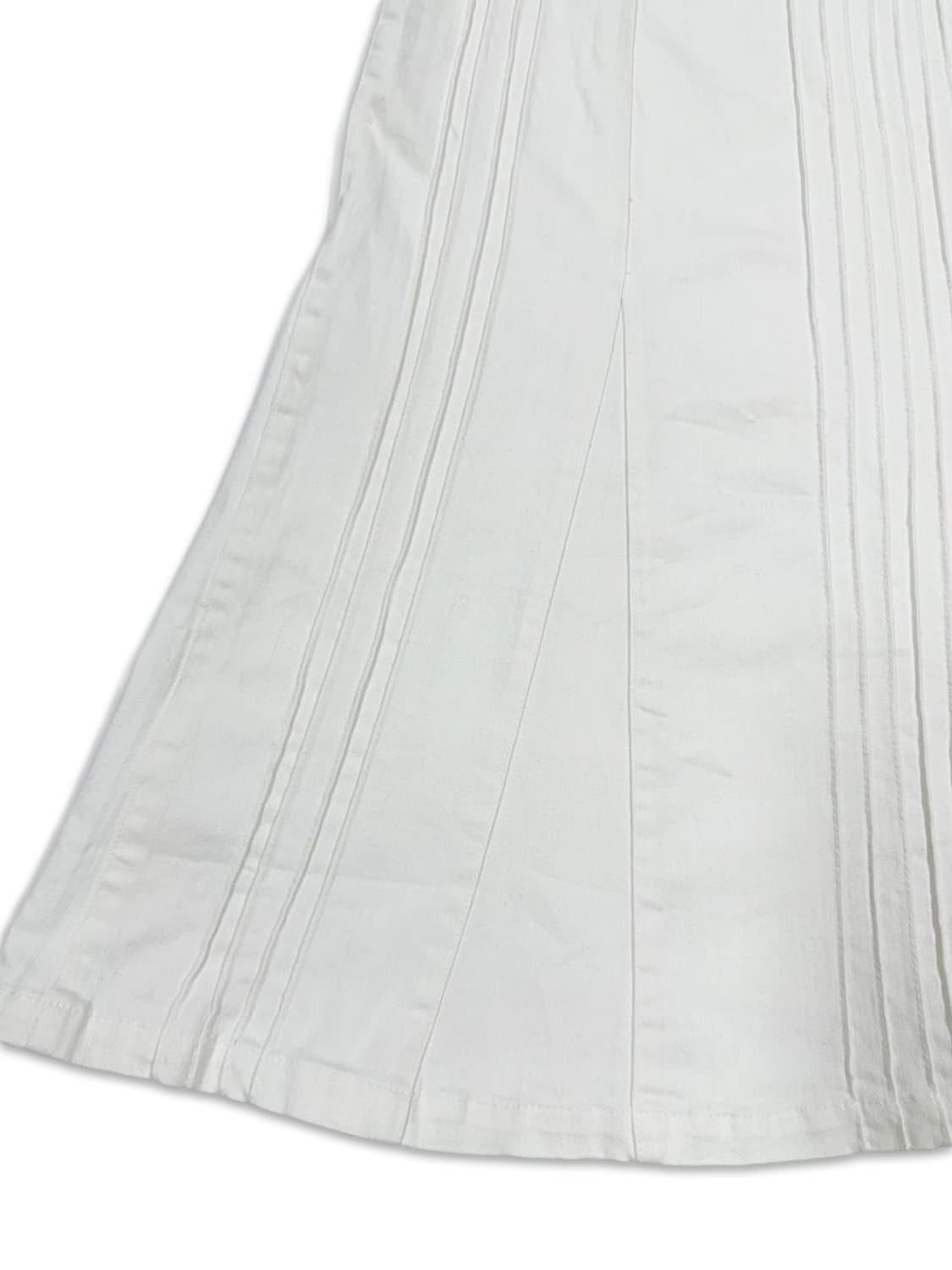 빈티지 화이트 라인 미디 스커트 상품이미지4