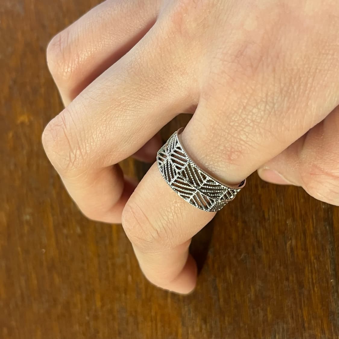 새상품 여성 신주 빗살 오픈링 반지  상품이미지3