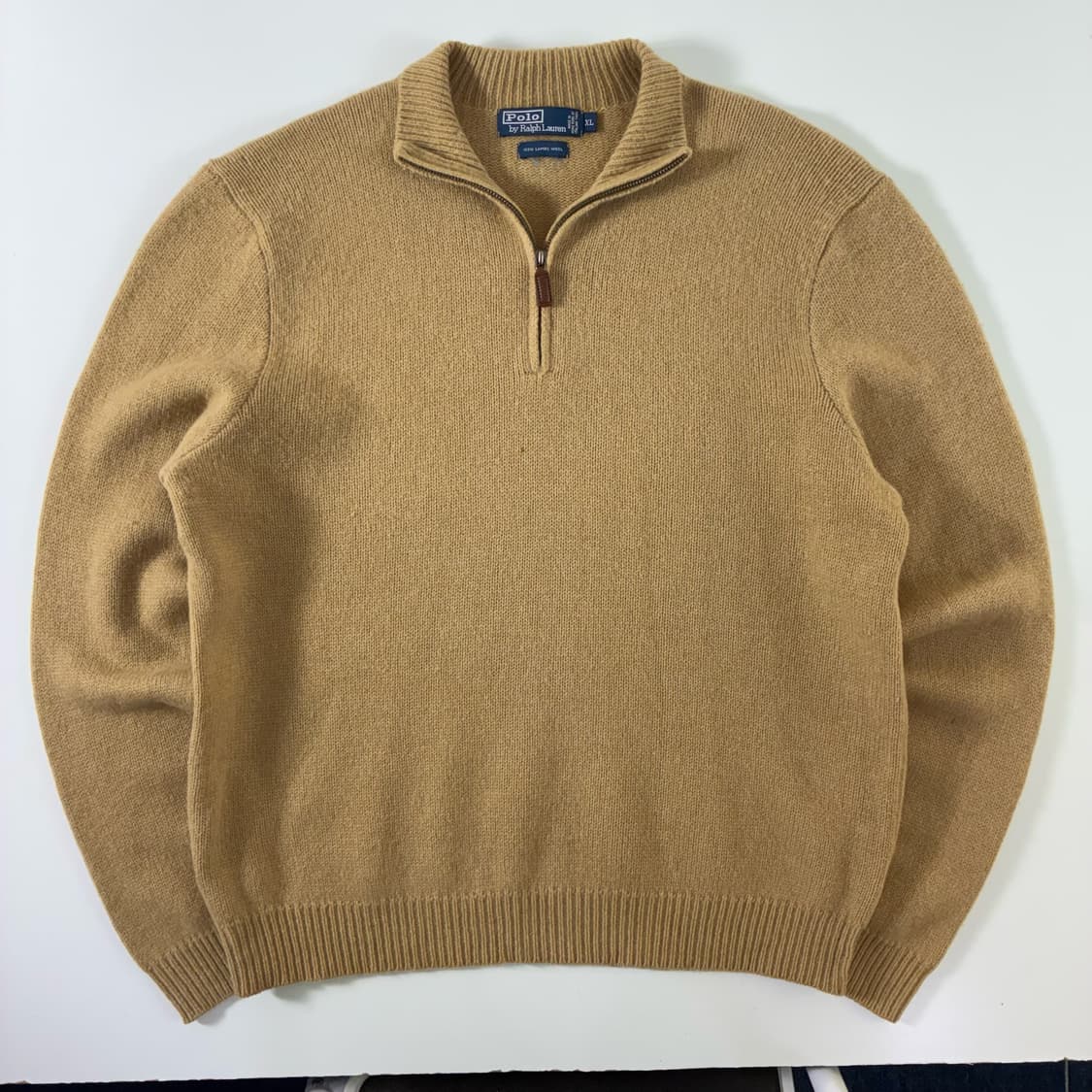 Polo  폴로 랄프로렌 램스울 베이지 반집업 니트  상품이미지1