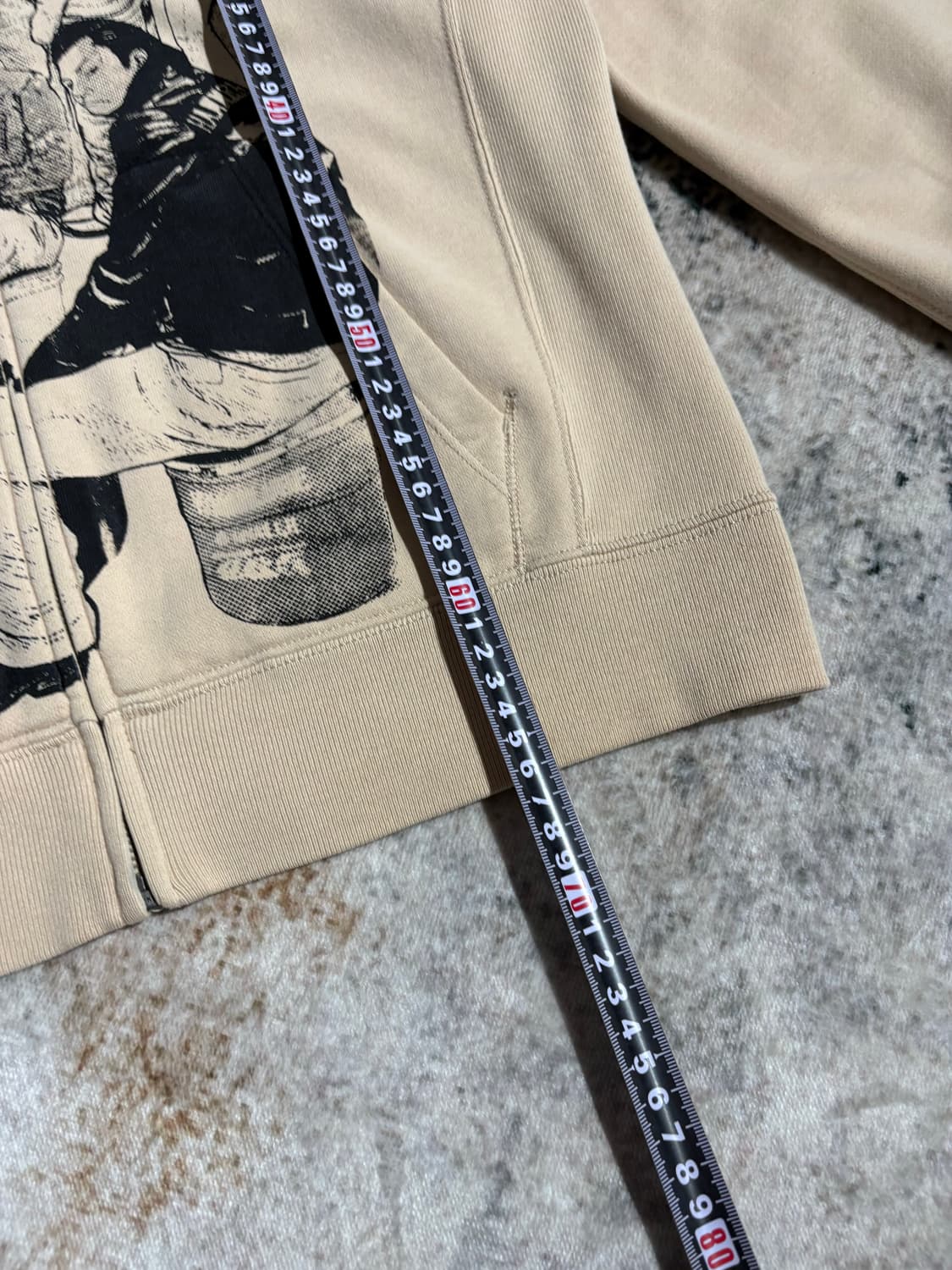 폴로 빈티지 프린팅 커스텀 후드집업 상품이미지5