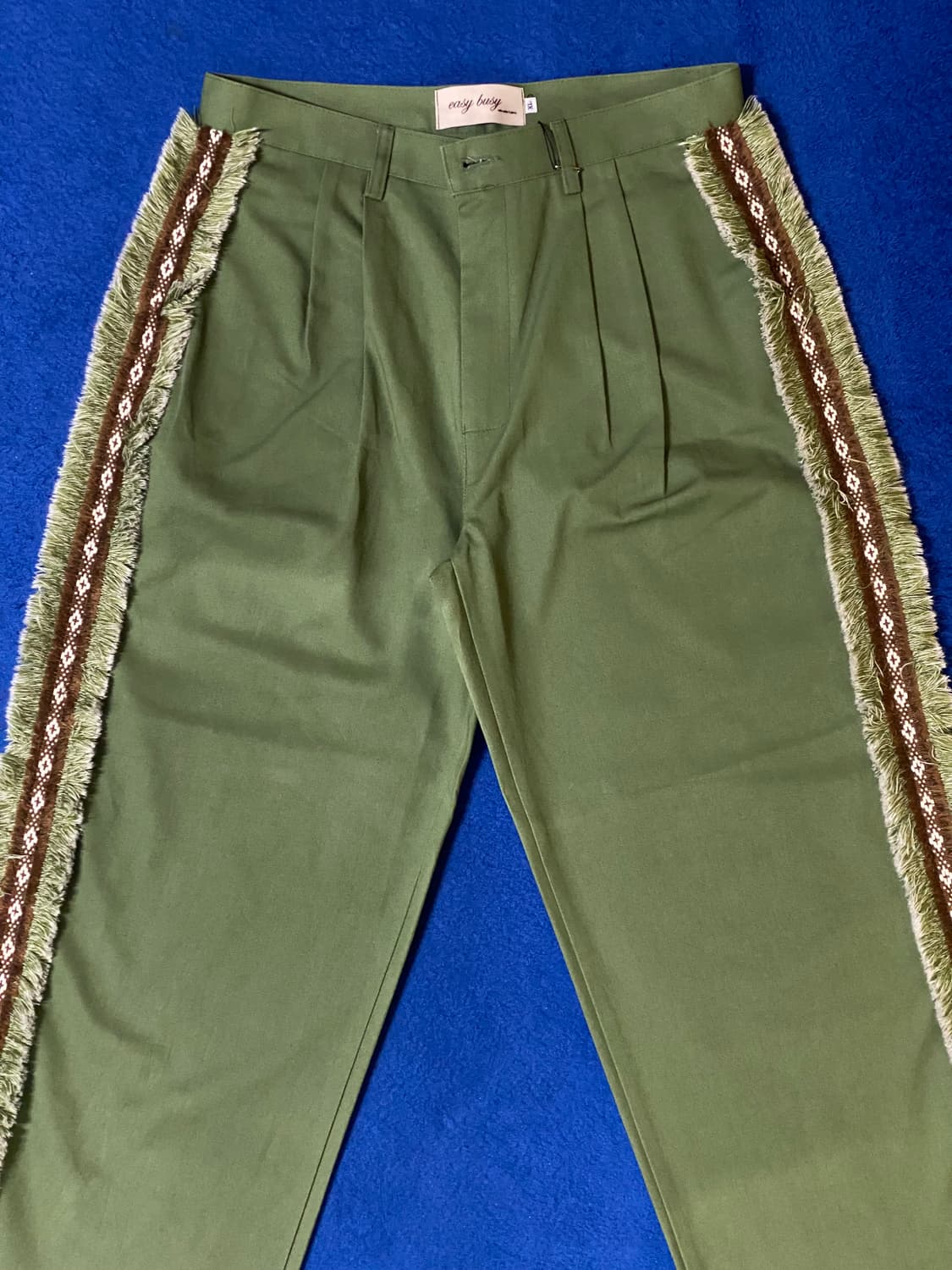 EasyBusy 이지비지 사이드테일 치노 팬츠 그린 XL 상품이미지2