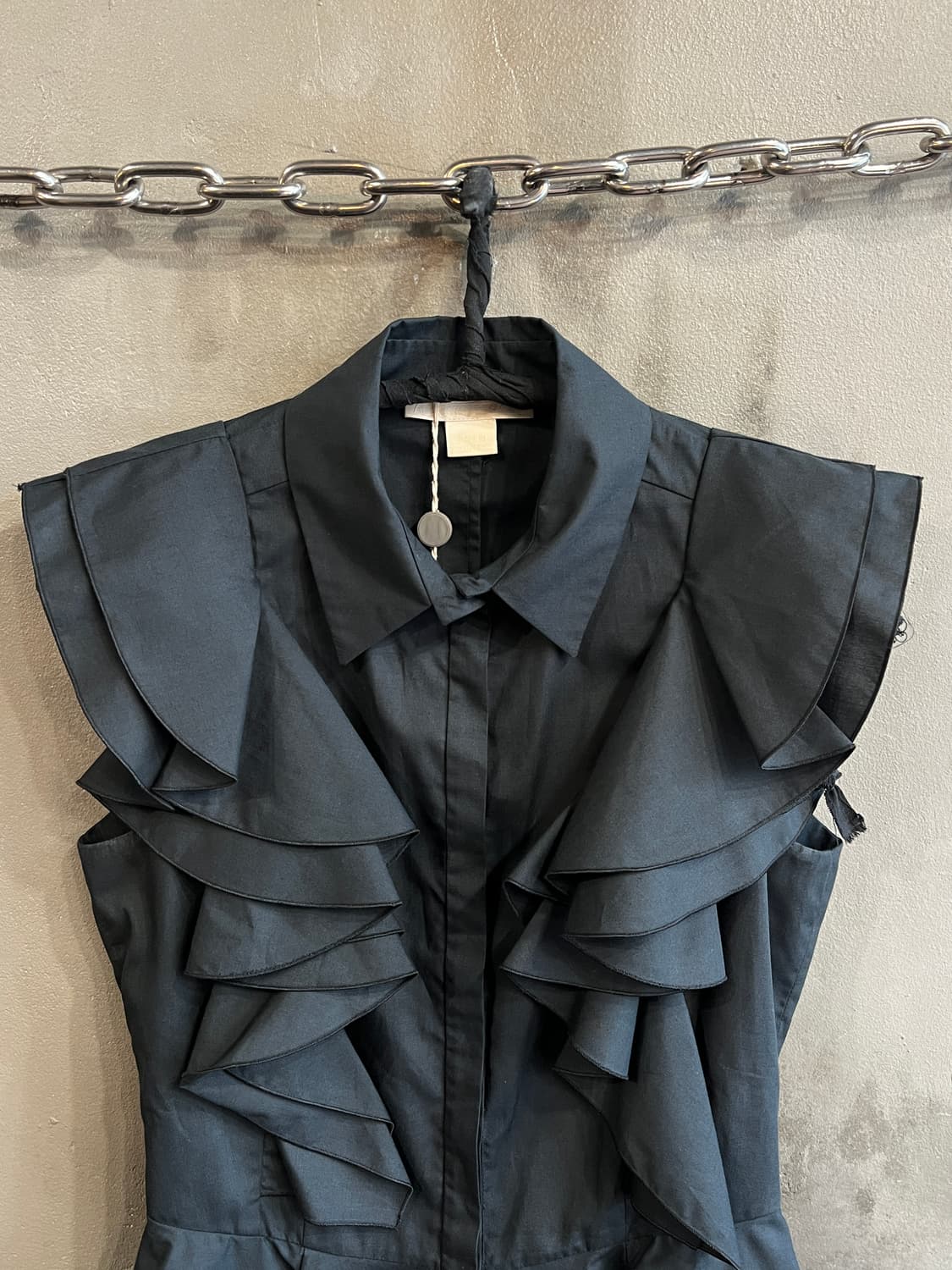 안토니오 베라르디 러플 페플럼 슬리브리스 탑 상품이미지3