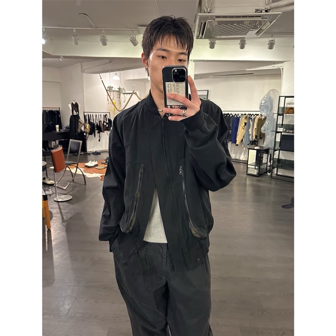 요지야마모토 오버사이즈 봄버 자켓 상품이미지5