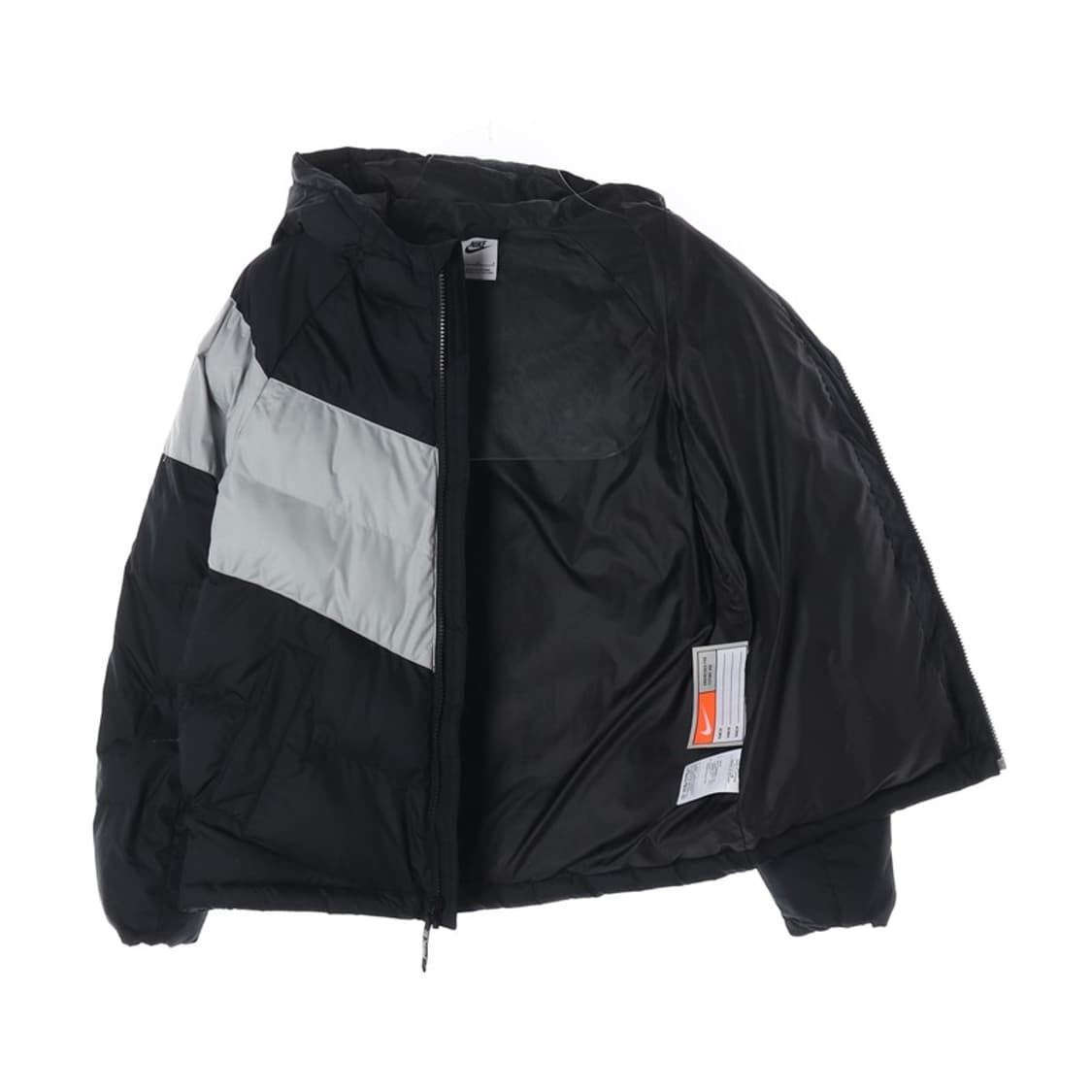 나이키 블랙 그레이 컬러블록 패딩 L 상품이미지2