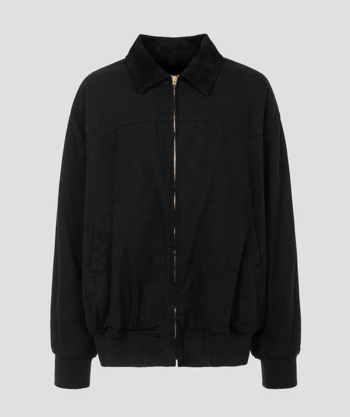 코모리 블랙 드릴 집 자켓 상품이미지1