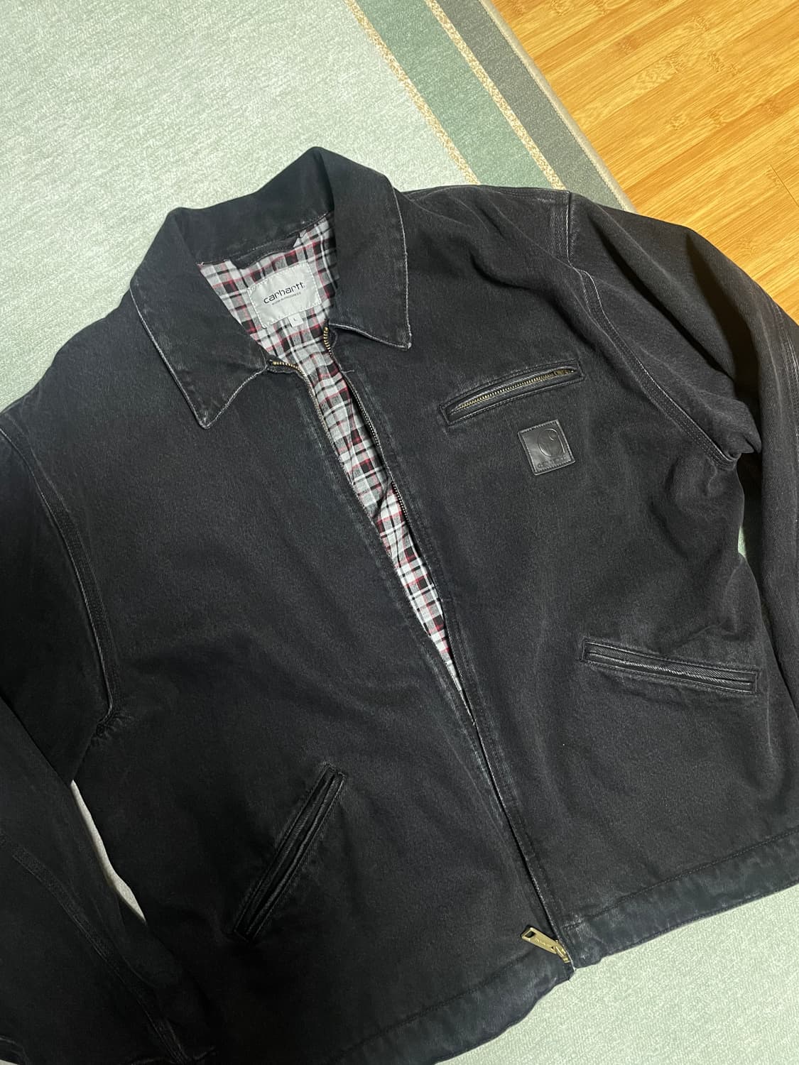 [L] 칼하트 WIP 라이더 자켓 스톤 워시드 상품이미지1