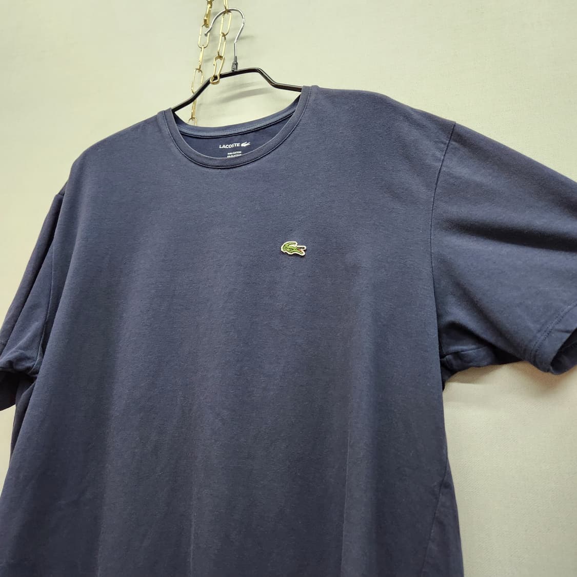 라코스테 스몰로고 네이비 반팔티 L(L) 상품이미지3
