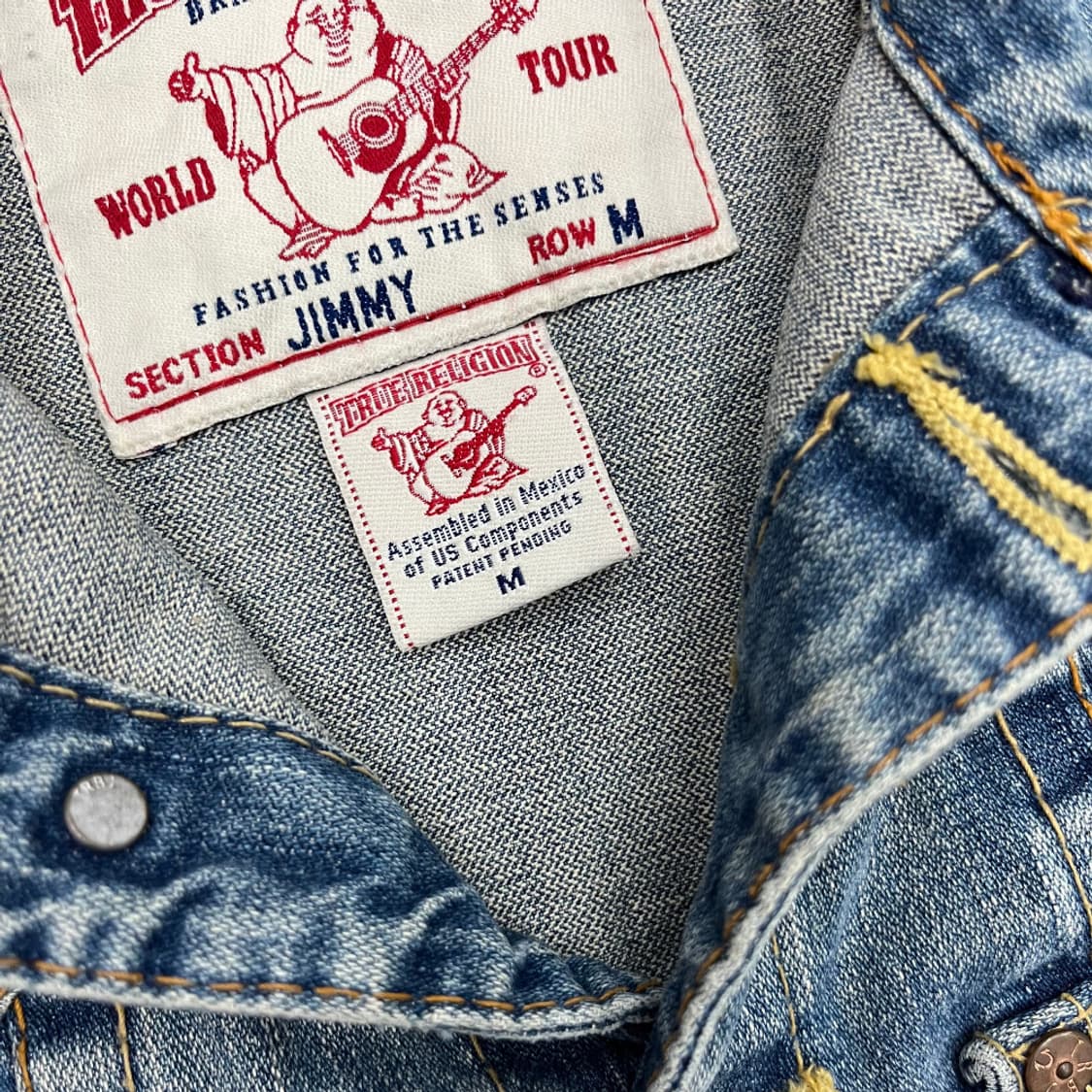 트루릴리젼 연청 스티치 트러커 자켓 M 상품이미지9