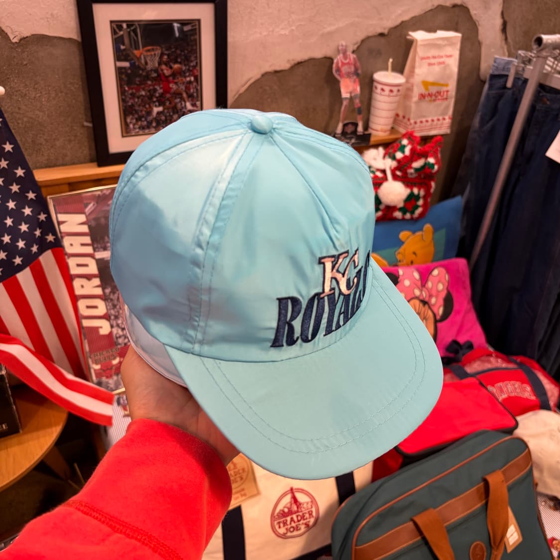 90s USA 빈티지 MLB 캔자스시티 로얄스 트러커 볼캡 모자  상품이미지4