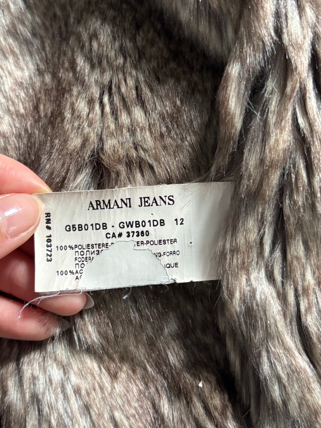 Armani Jeans 아르마니 진스 블랙 퍼 집업 상품이미지10