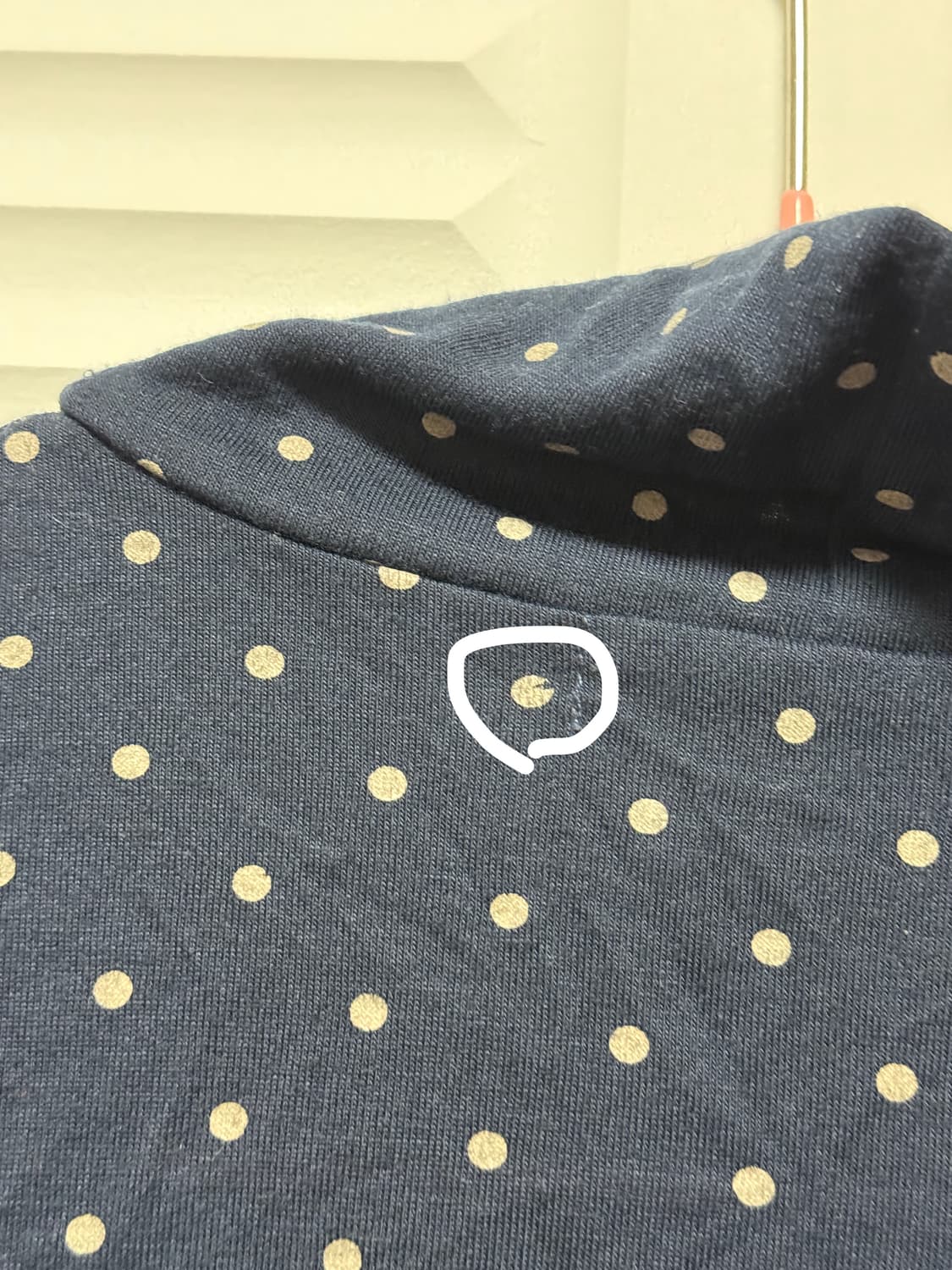 일본 빈티지 도트 목폴라 5천원 상품이미지7