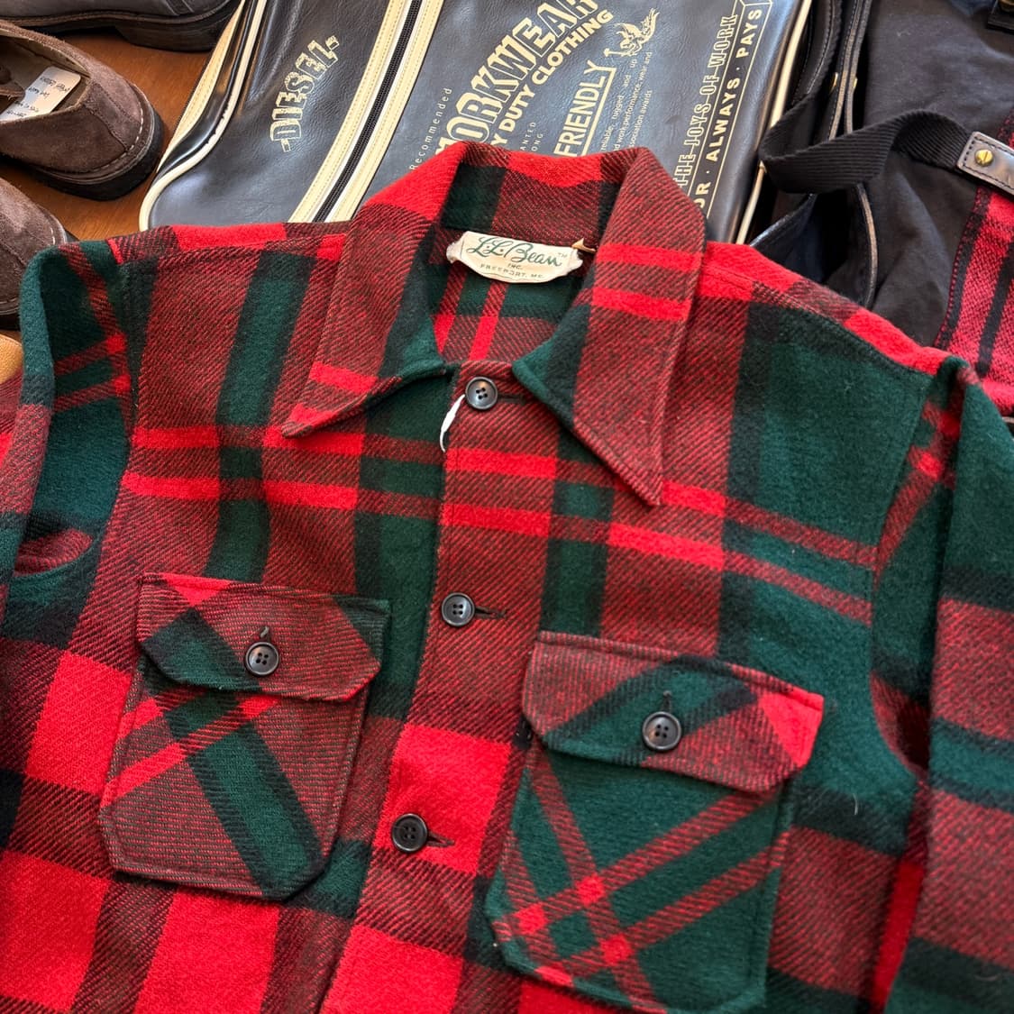 70S 엘엘빈 울 베이스 자켓 L XL 상품이미지4