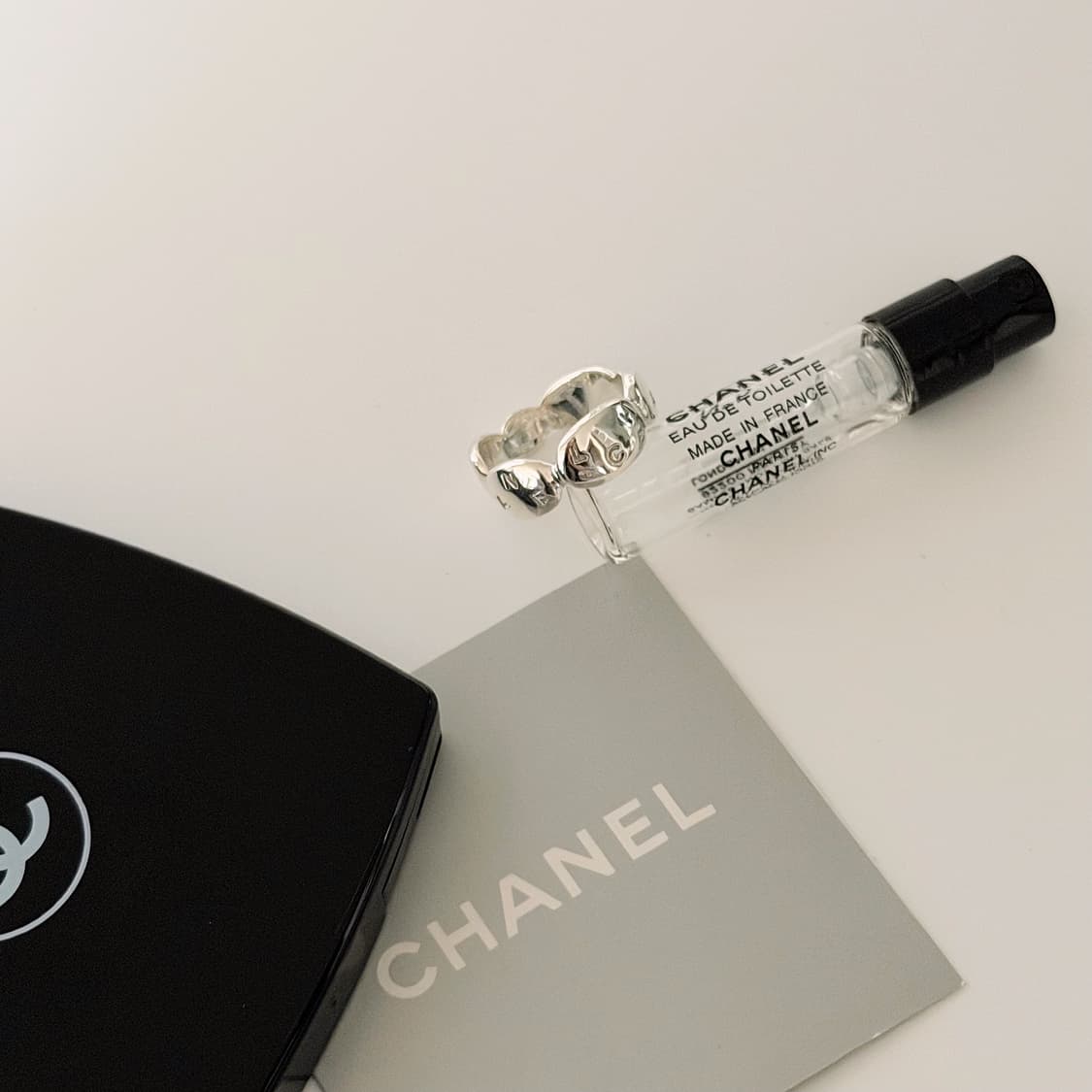 빈티지 샤넬 실버 카멜리아 반지 상품이미지2