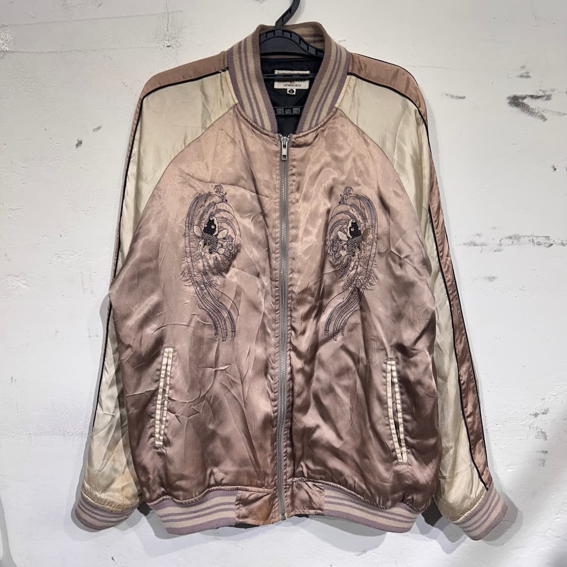 Jpn 카라쿠리 타마시 대장급 오리엔탈 자수 오버핏 스카잔  L 상품이미지8