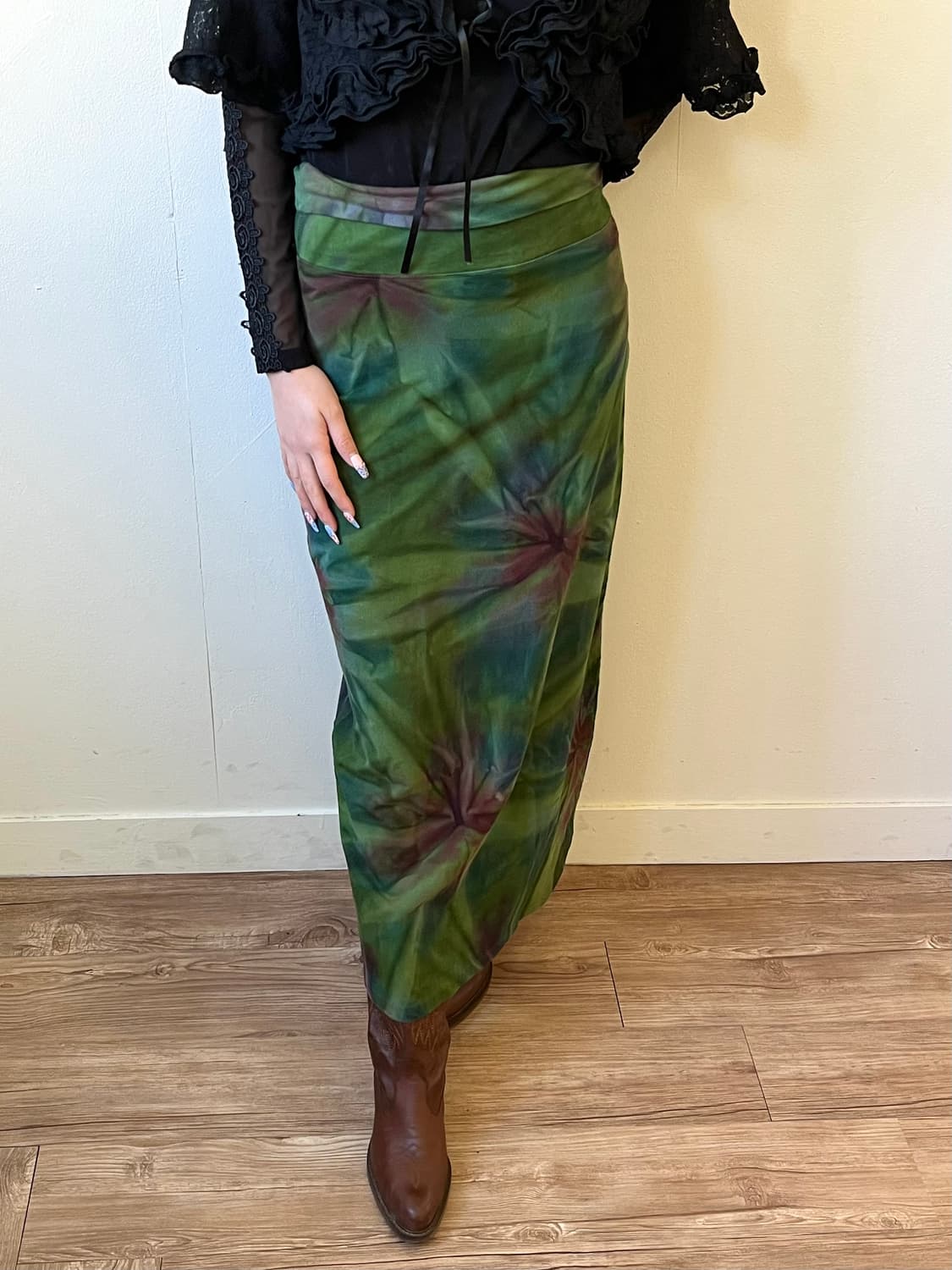 MALAIKA 오로라 밴딩 롱스커트 상품이미지4