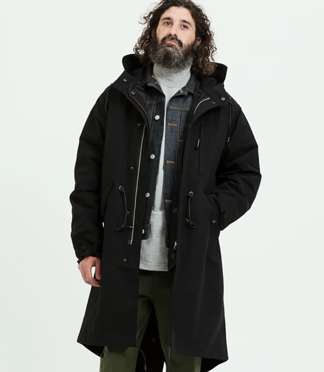 유니폼브릿지 M51 피쉬테일 파카 후드 야상점퍼 개파카 블랙 XL 상품이미지1