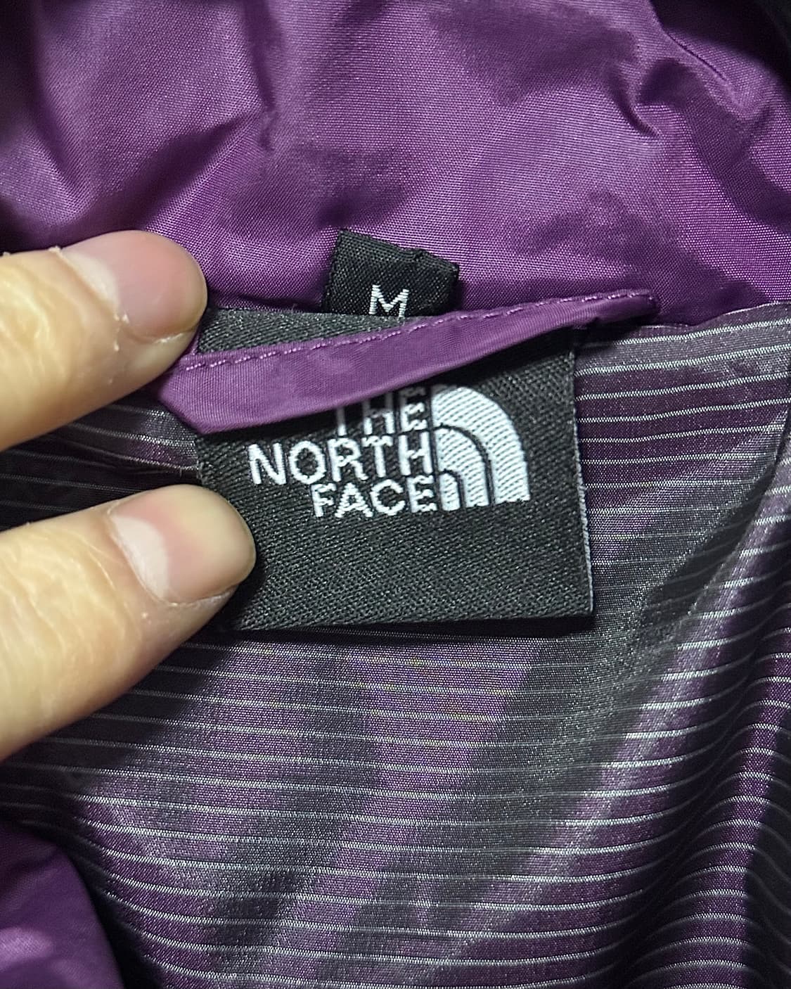 노스페이스 정품 보라색 퍼플 솜 패딩 눕시 퀄팅 M 95 여성 여자 집업 상품이미지5