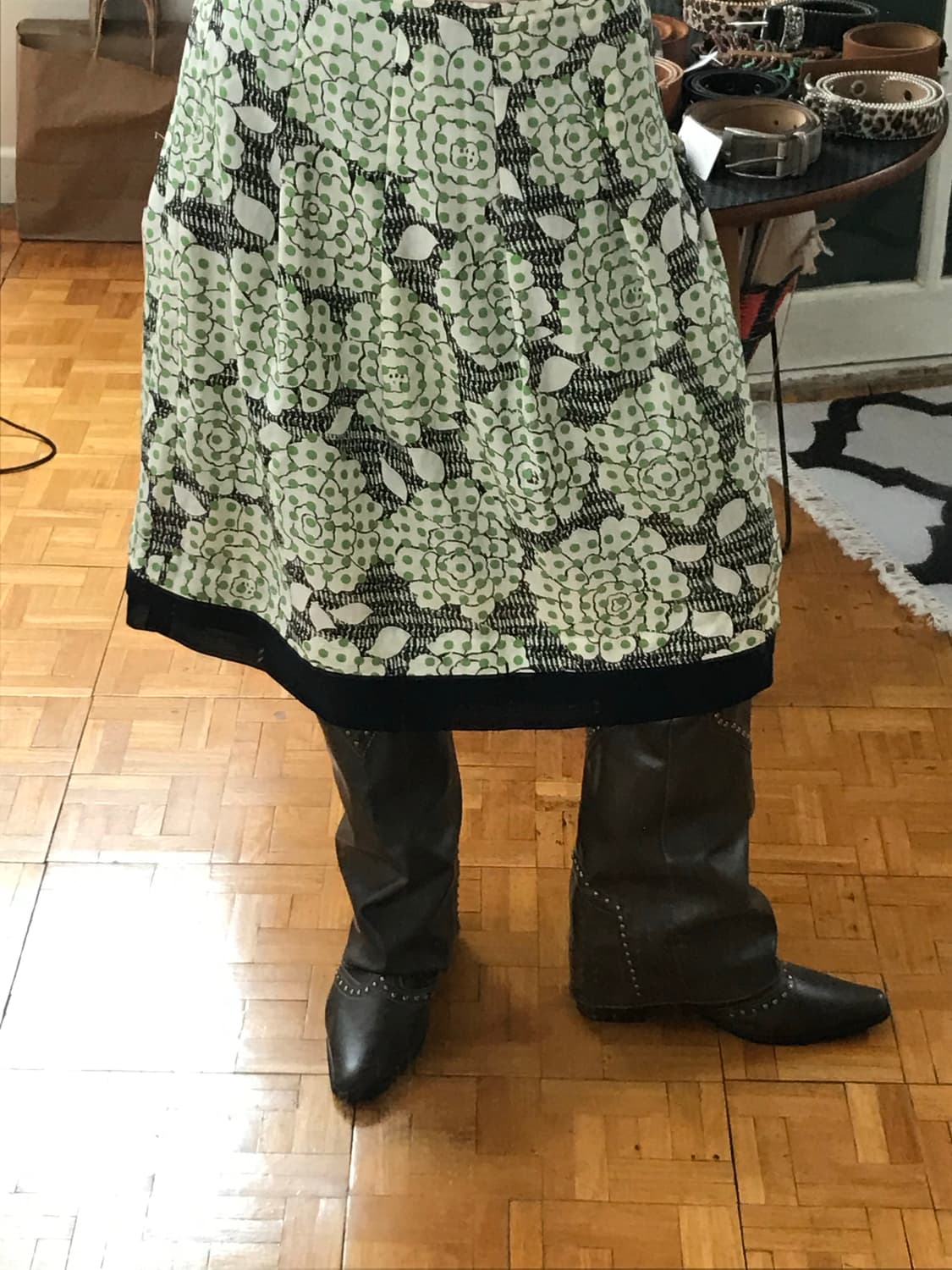 vintage pattern skirt 상품이미지1