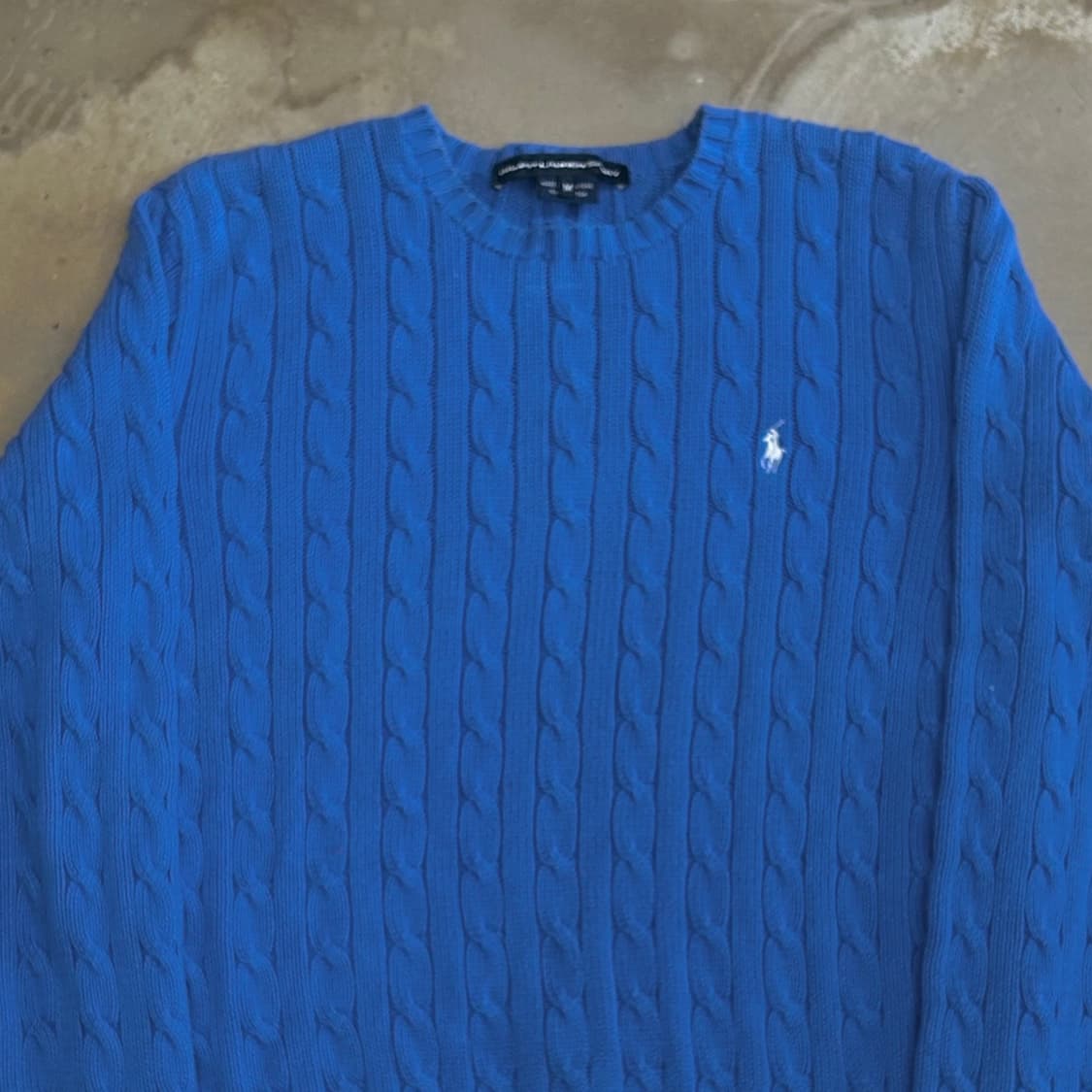 M 폴로랄프로렌 여성용 스포츠 블루 케이블 니트 상품이미지1