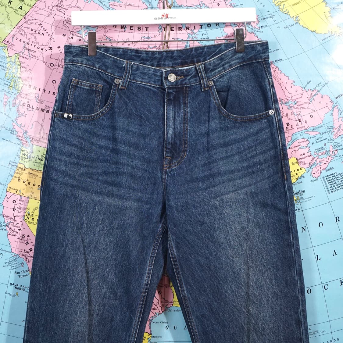 MLB 자수 로고 데님팬츠 상품이미지4