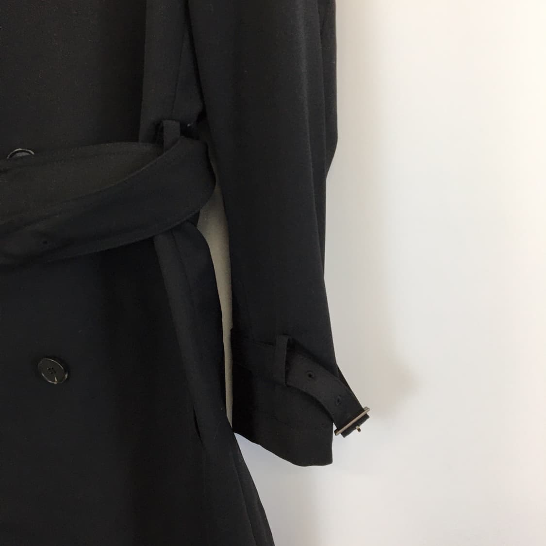 무신사스탠다드 트렌치코트 울혼방 L 블랙  상품이미지3