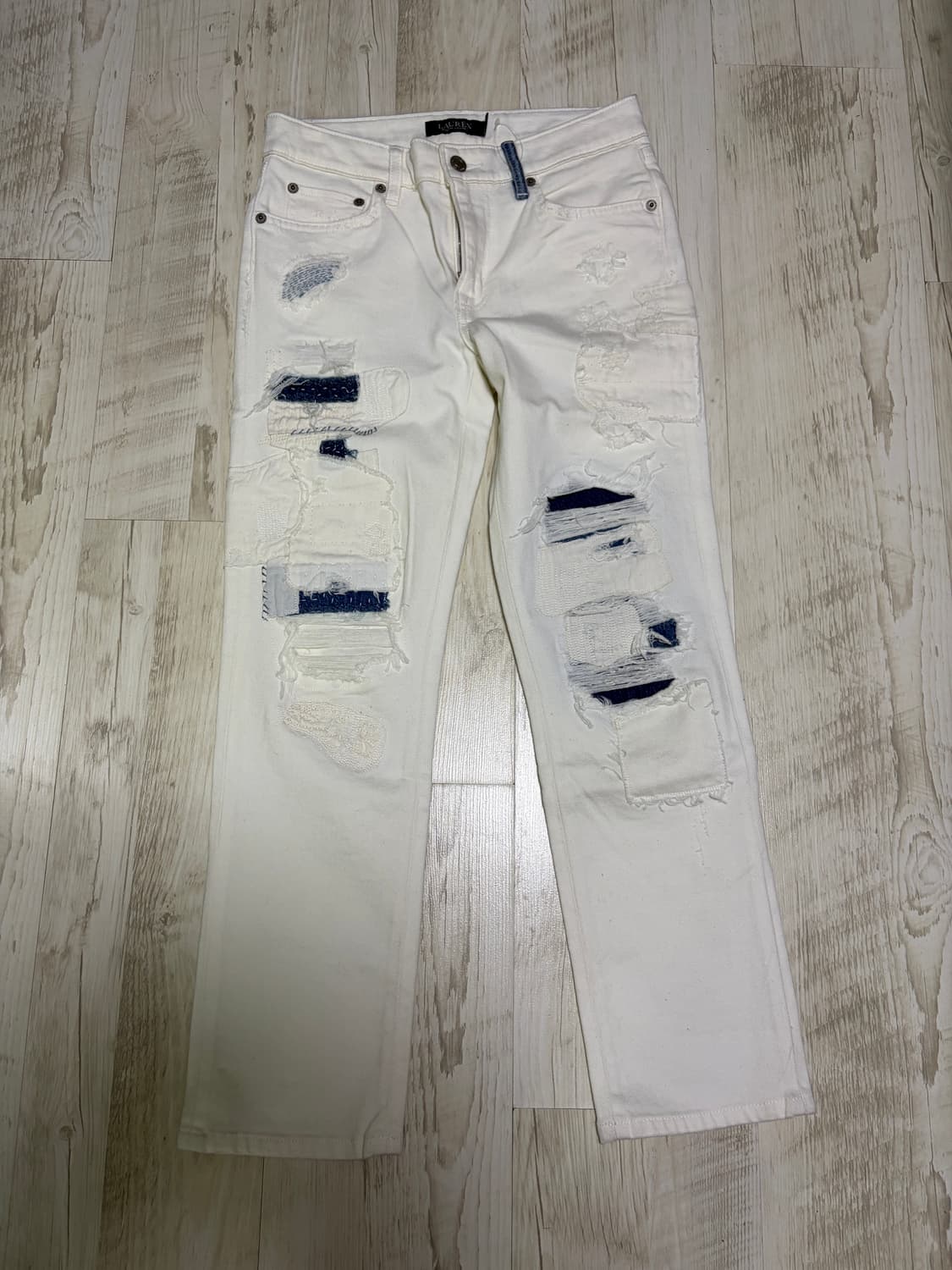 [2] 랄프로렌 화이트 데미지 청바지 새상품 상품이미지1
