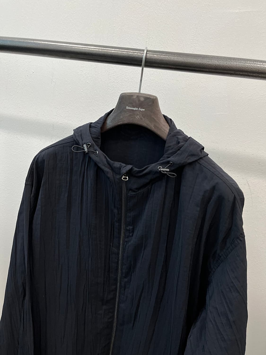 100-105) 쿠어 신형 플리츠 후드자켓  상품이미지2