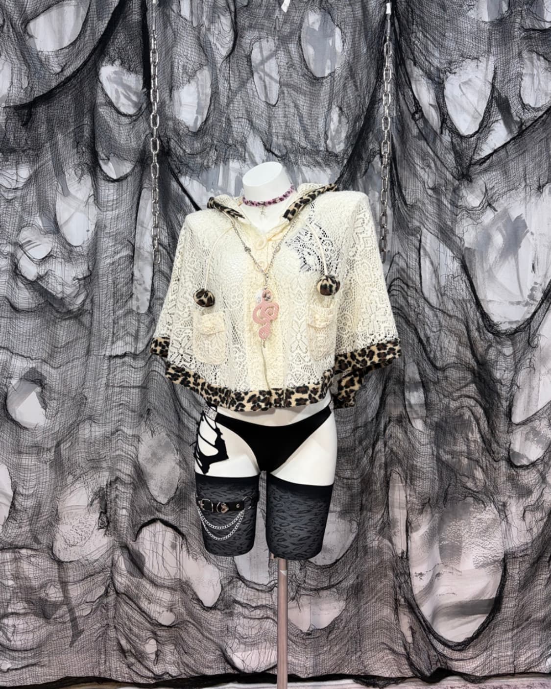 mori Leopard mash hoodie cape 상품이미지1