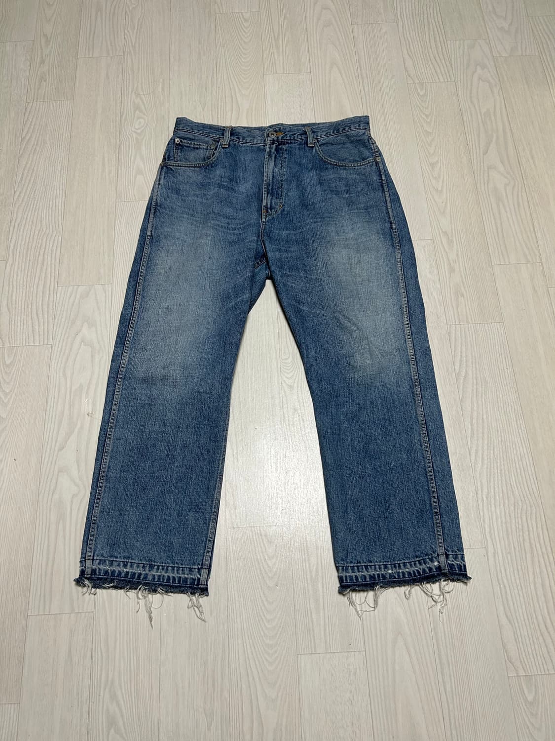 [3] 히즈핸더 워시드 와이드테이퍼드 데님 상품이미지2