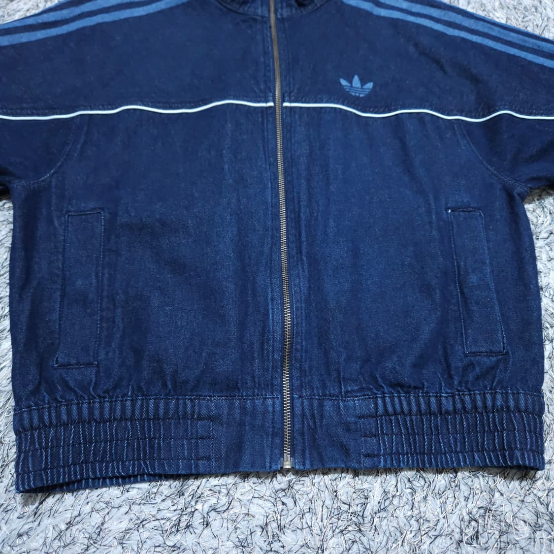 아디다스) XS 여자 데님 트랙탑자켓 / 왕눈이샵 상품이미지4