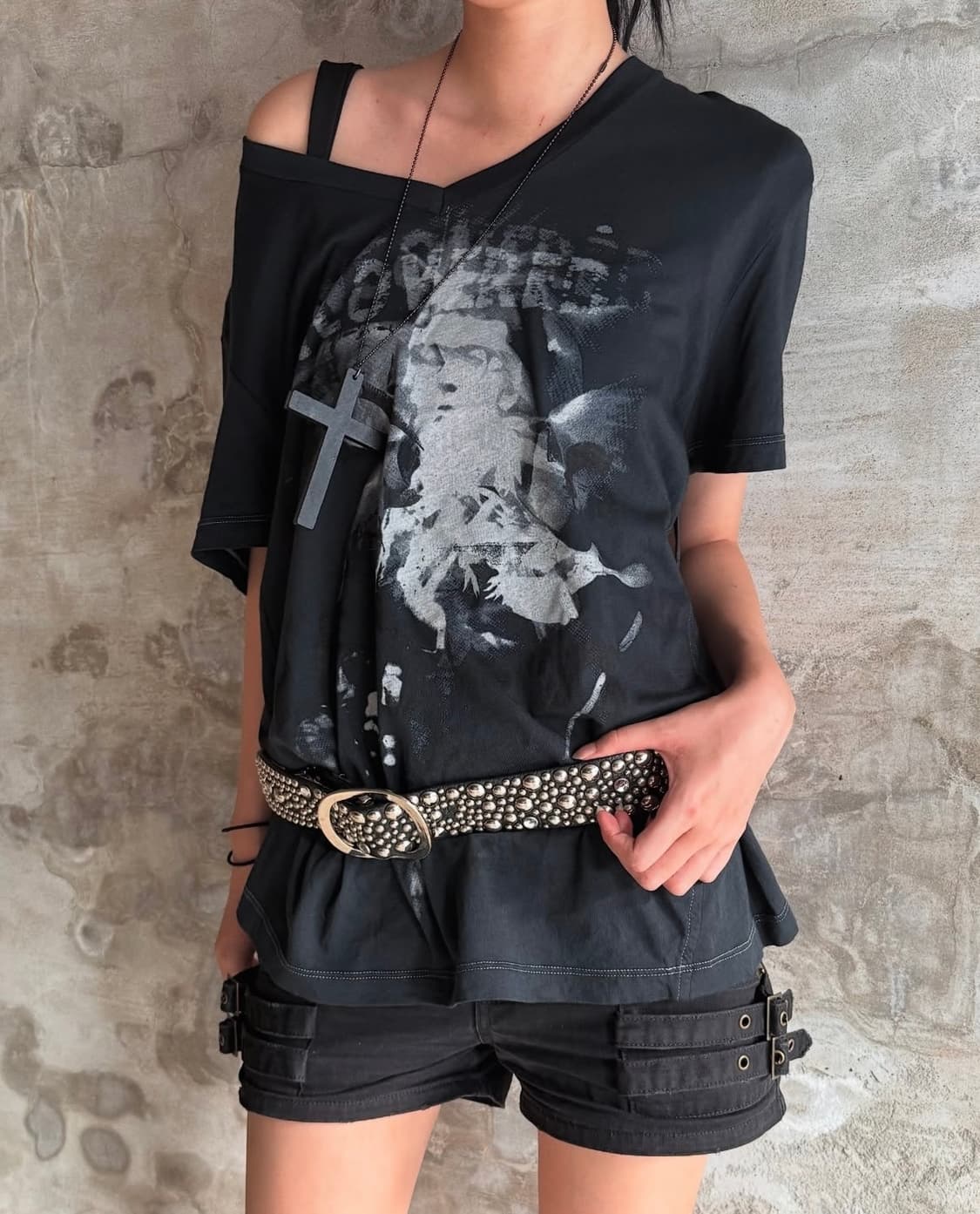 Salvage Detail Printing Top 상품이미지2
