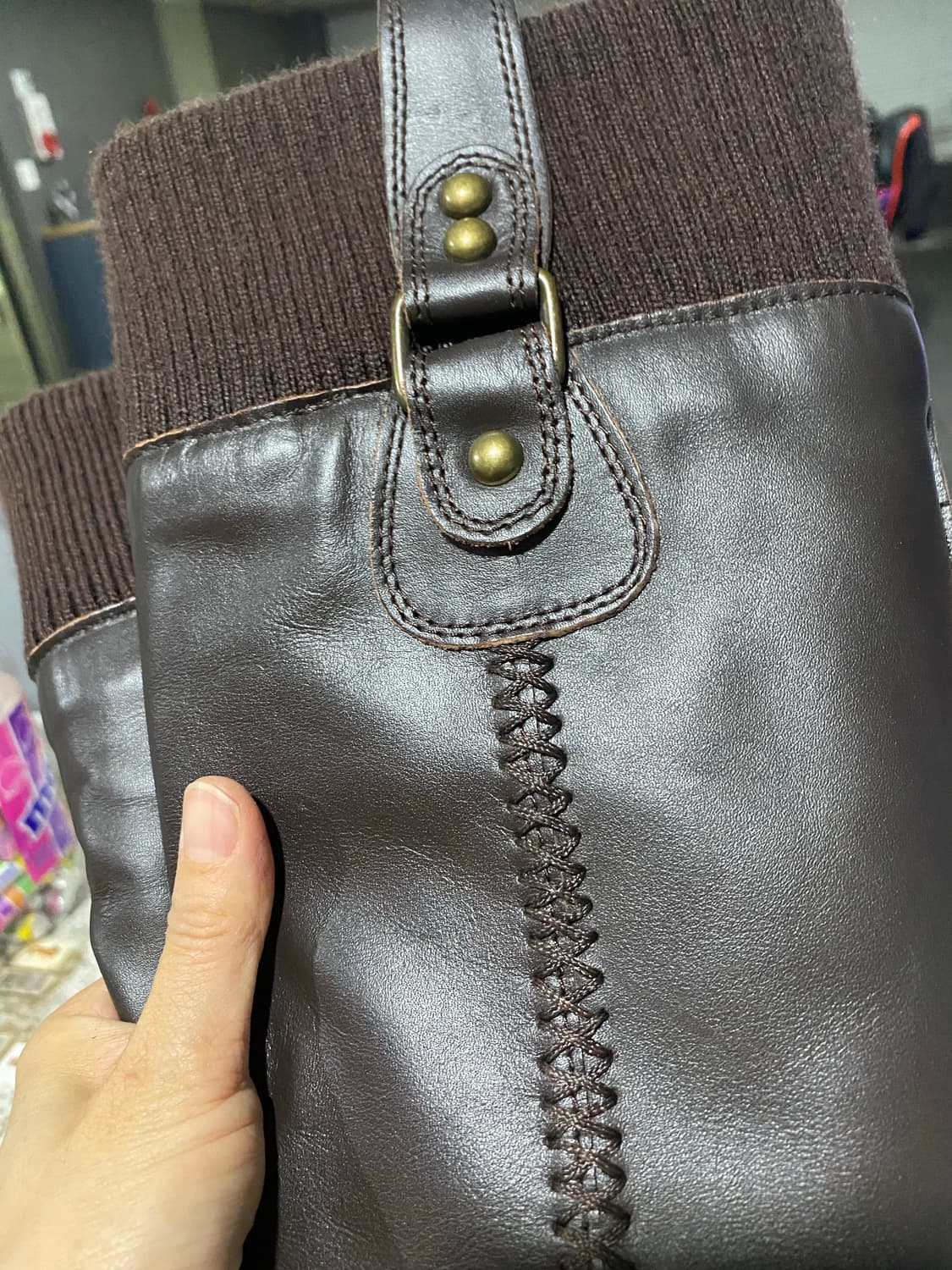 갈색 롱부츠 M 사이즈 상품이미지6