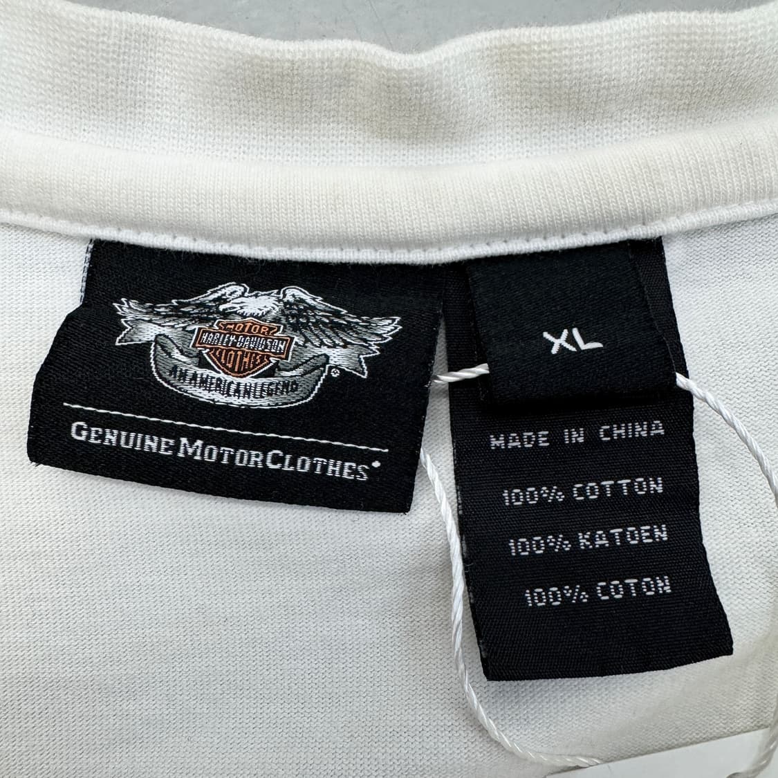 할리데이비슨 110주년 헨리넥 롱슬리브 빈티지 긴팔 티셔츠 화이트 상품이미지4