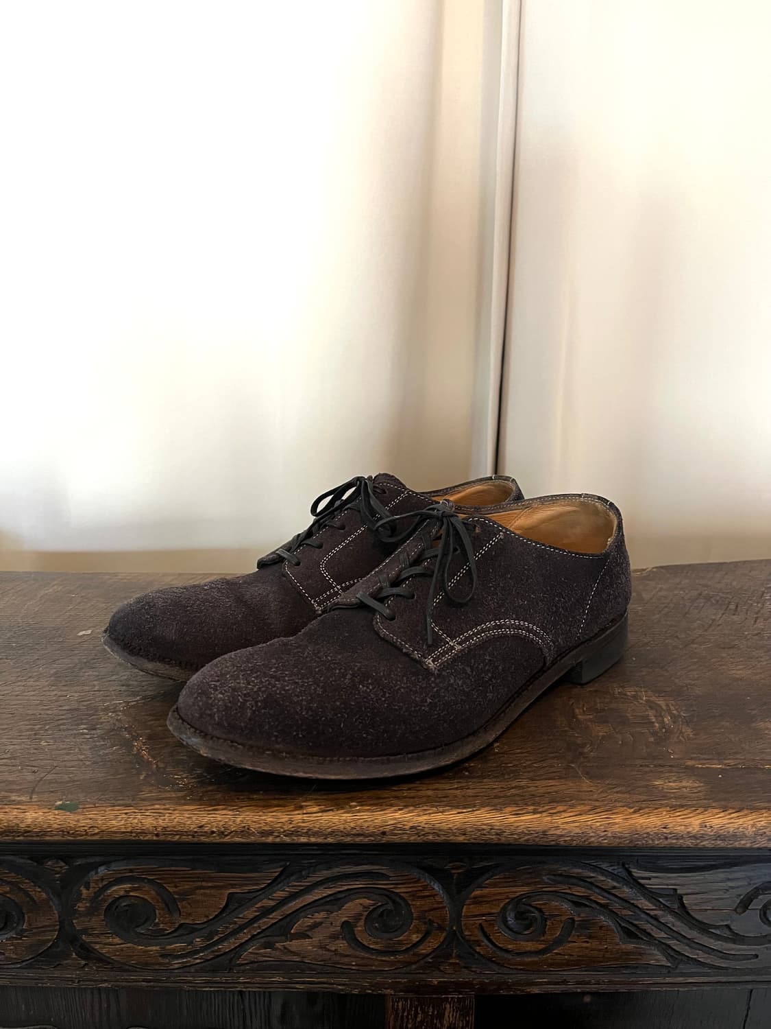 와코마리아 스웨이드 더비슈즈 상품이미지1