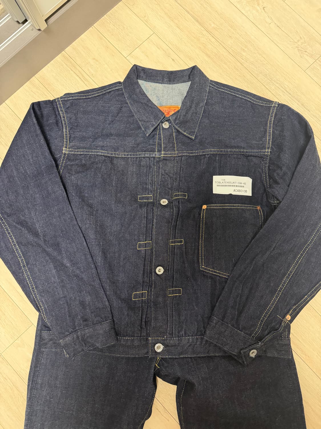 Tcb jeans late 40s 대전판 원워시 데님자켓 42 새제품 상품이미지1