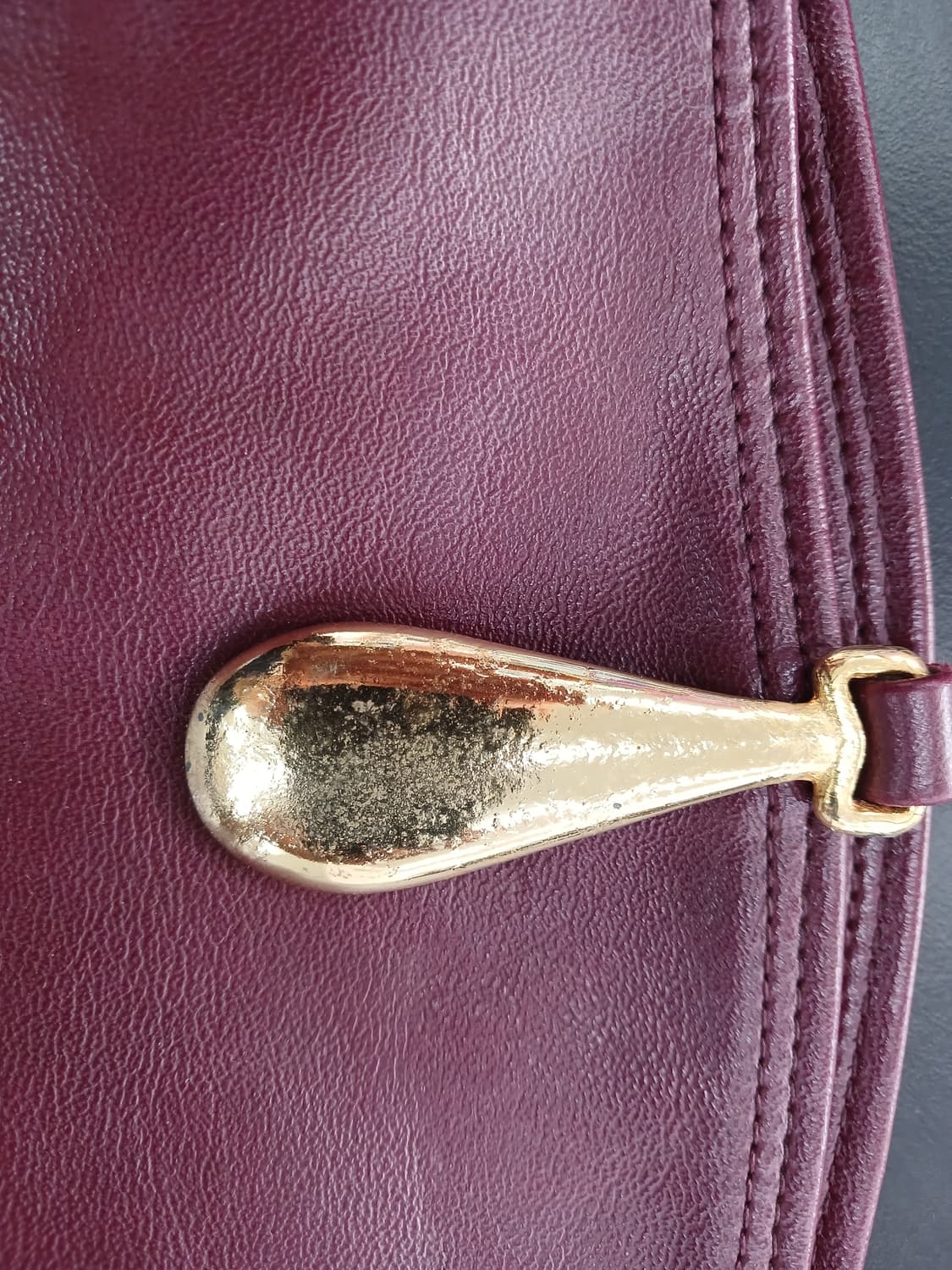 버건디 빈티지 토트 &숄더 가방 상품이미지5