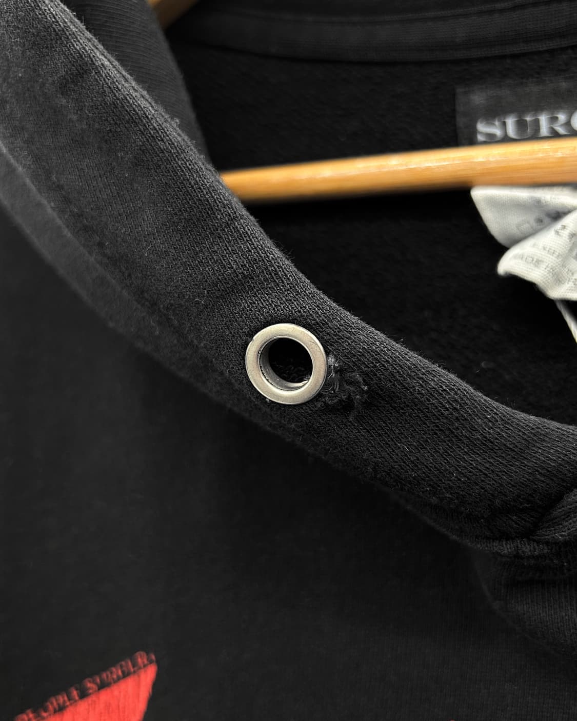 써저리 x HPS 캣 스웻 후디 블랙 상품이미지8