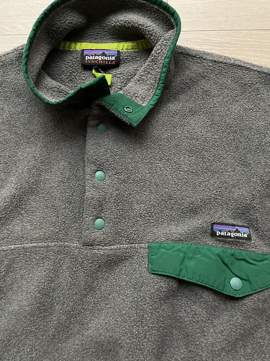 파타고니아 신칠라 그레이 그린 rare patagonia 빈티지 상품이미지4