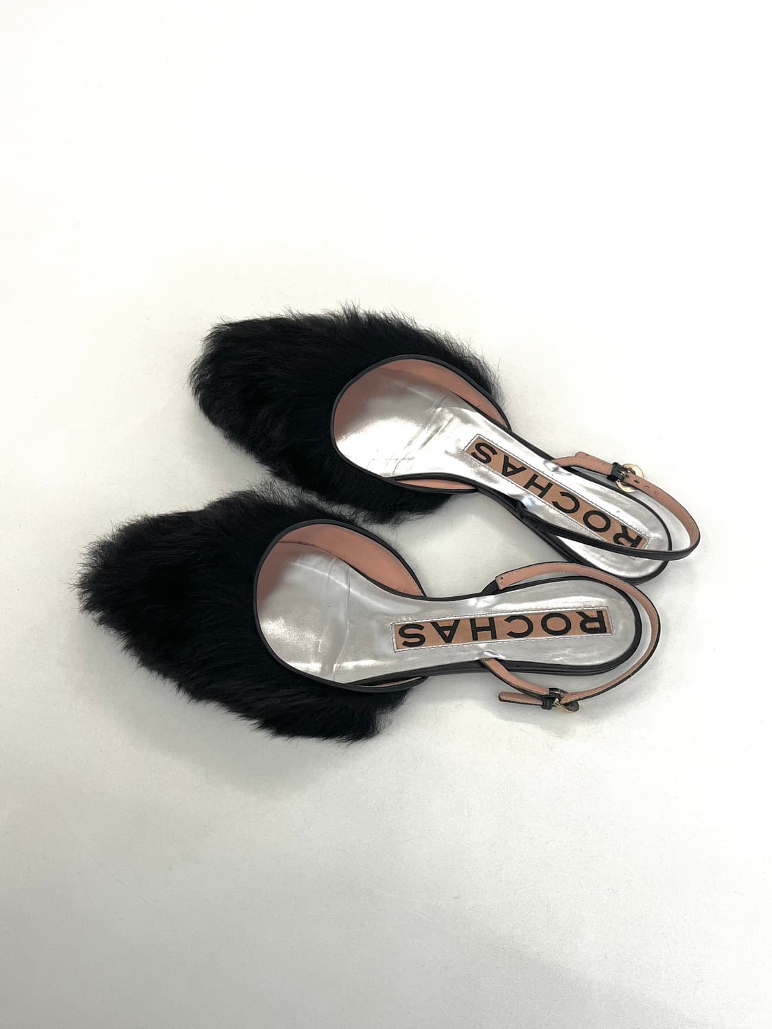 로샤스 퍼 레더 플랫 뮬 상품이미지4