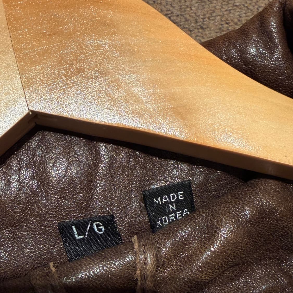 JR 빈티지 헤비 양가죽 A-2 레더 자켓 L 105 봄버 브라운 상품이미지4