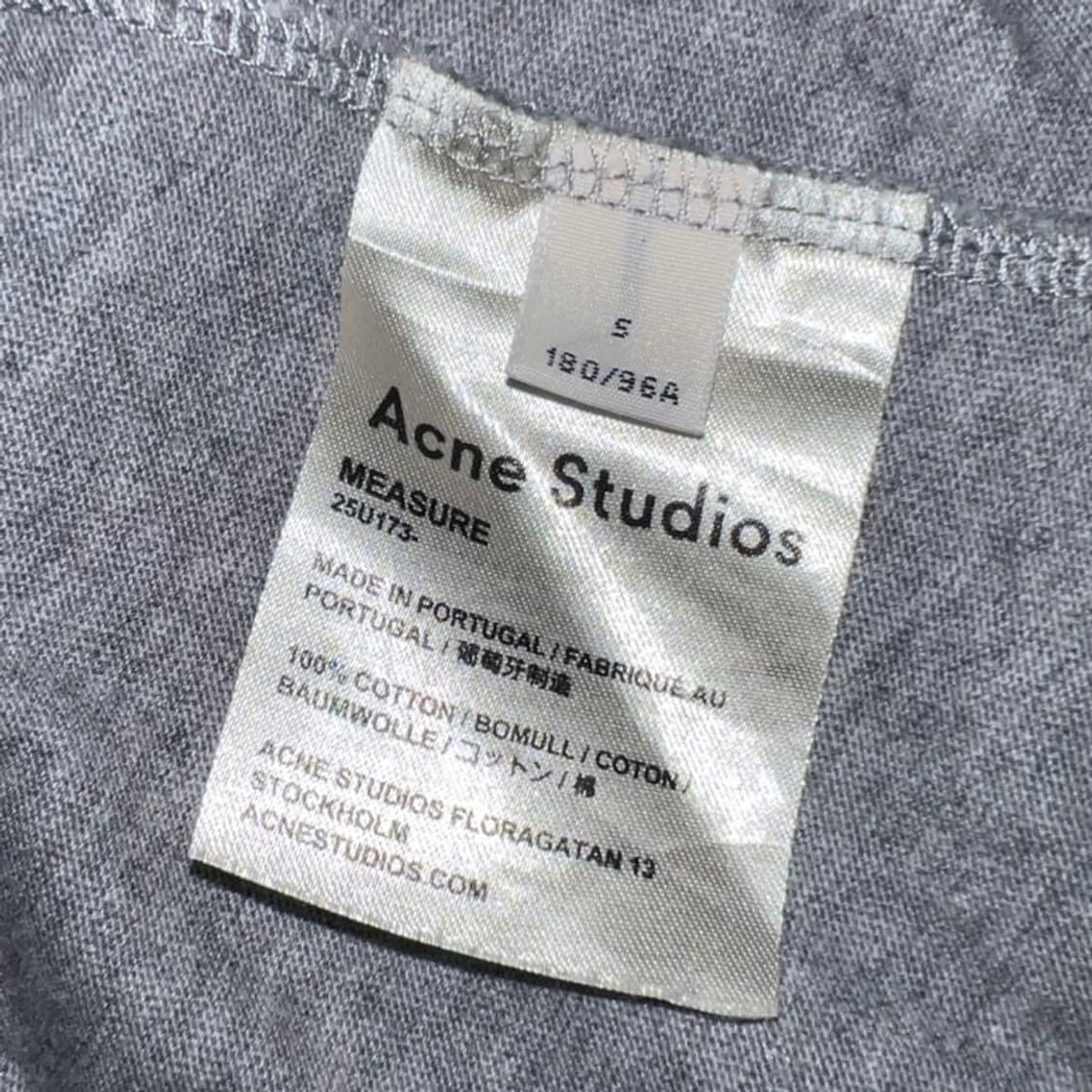아크네 스튜디오 / 그레이 반팔 티셔츠 / S 상품이미지2