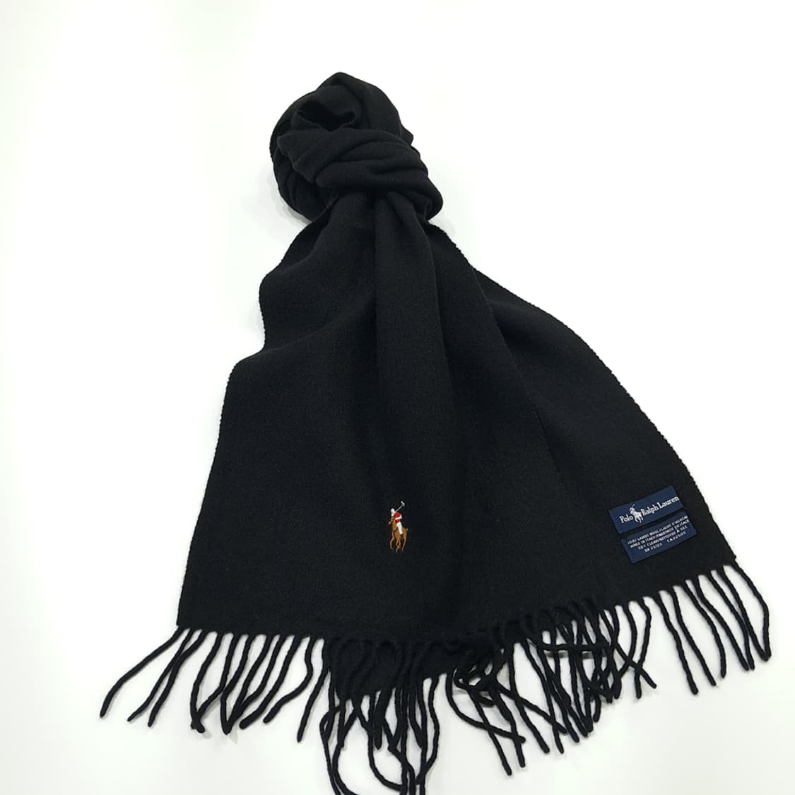 MX182 폴로 랄프로렌 블랙 램스울 목도리 머플러 상품이미지3