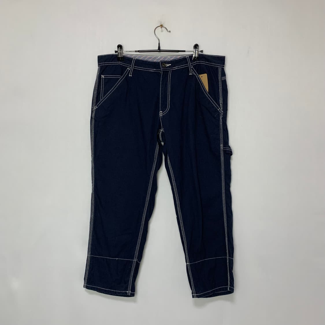 디키즈 빈티지 네이비 스티치 포인트 7부 바이커 팬츠 L 34인치 상품이미지1