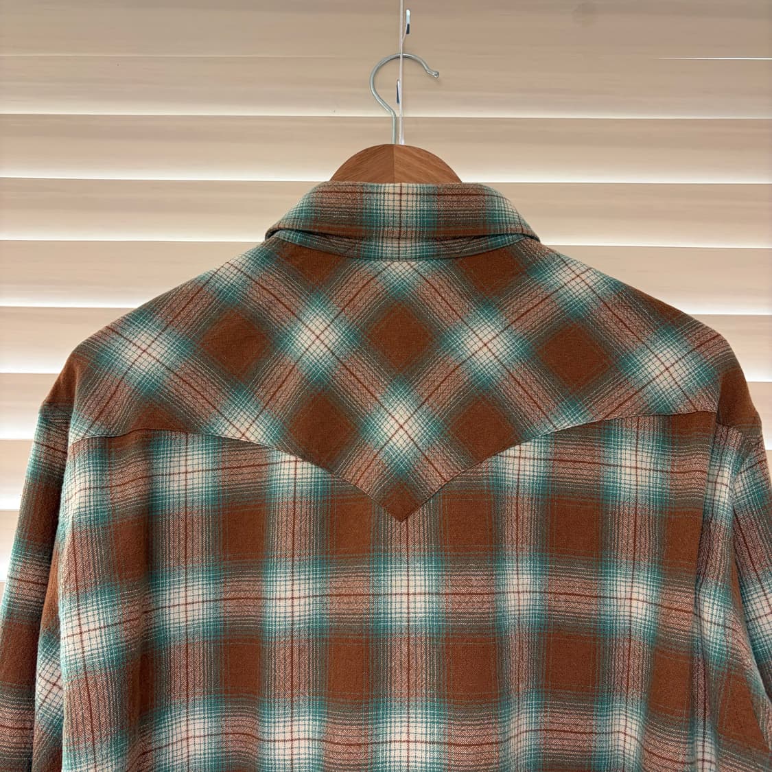 언유즈드 UNUSED 옴브레 체크 웨스턴 플란넬 셔츠 3 사이즈 상품이미지6