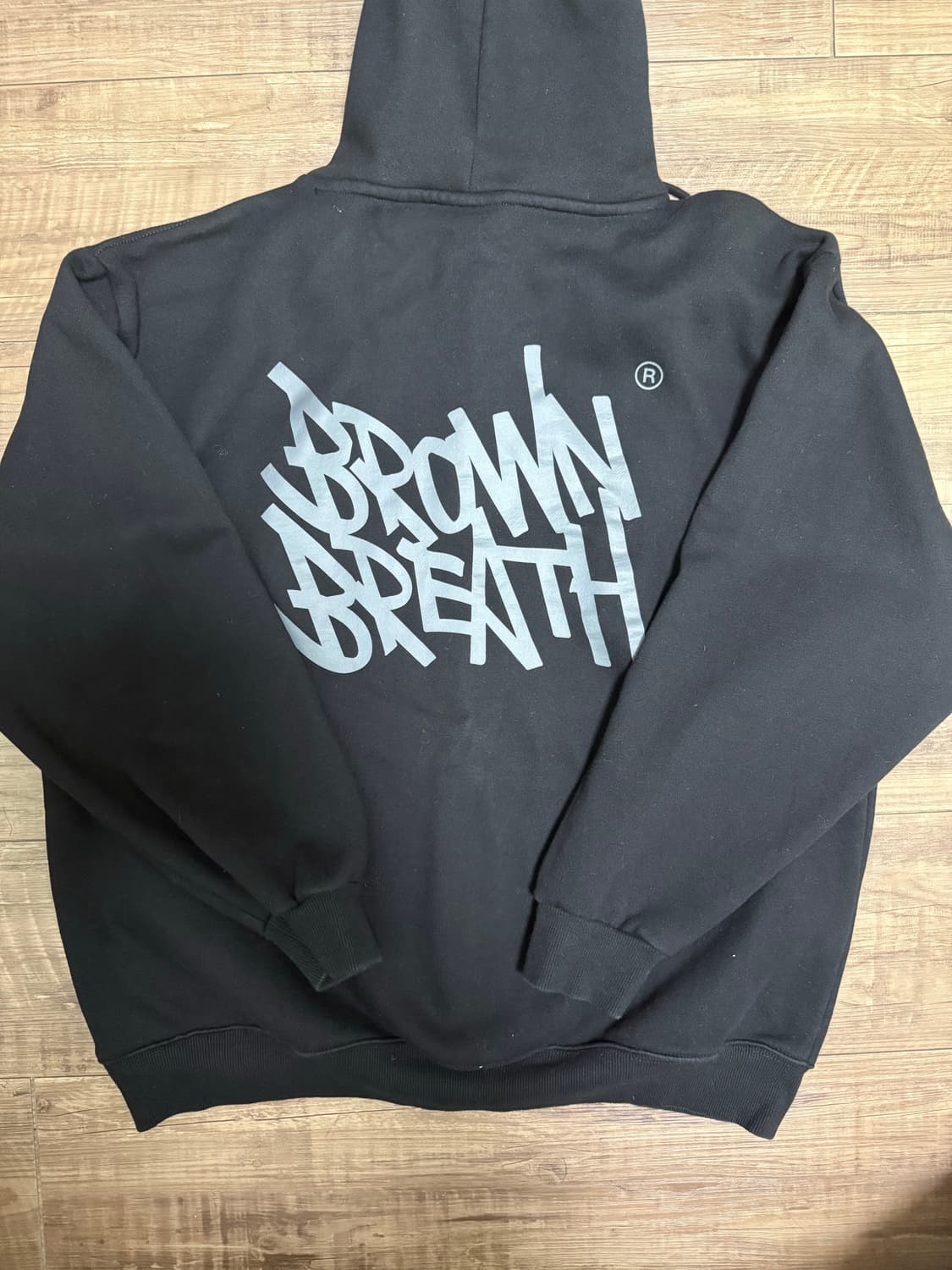 브라운브레스 후드 블랙 L  실착1회 상품이미지1