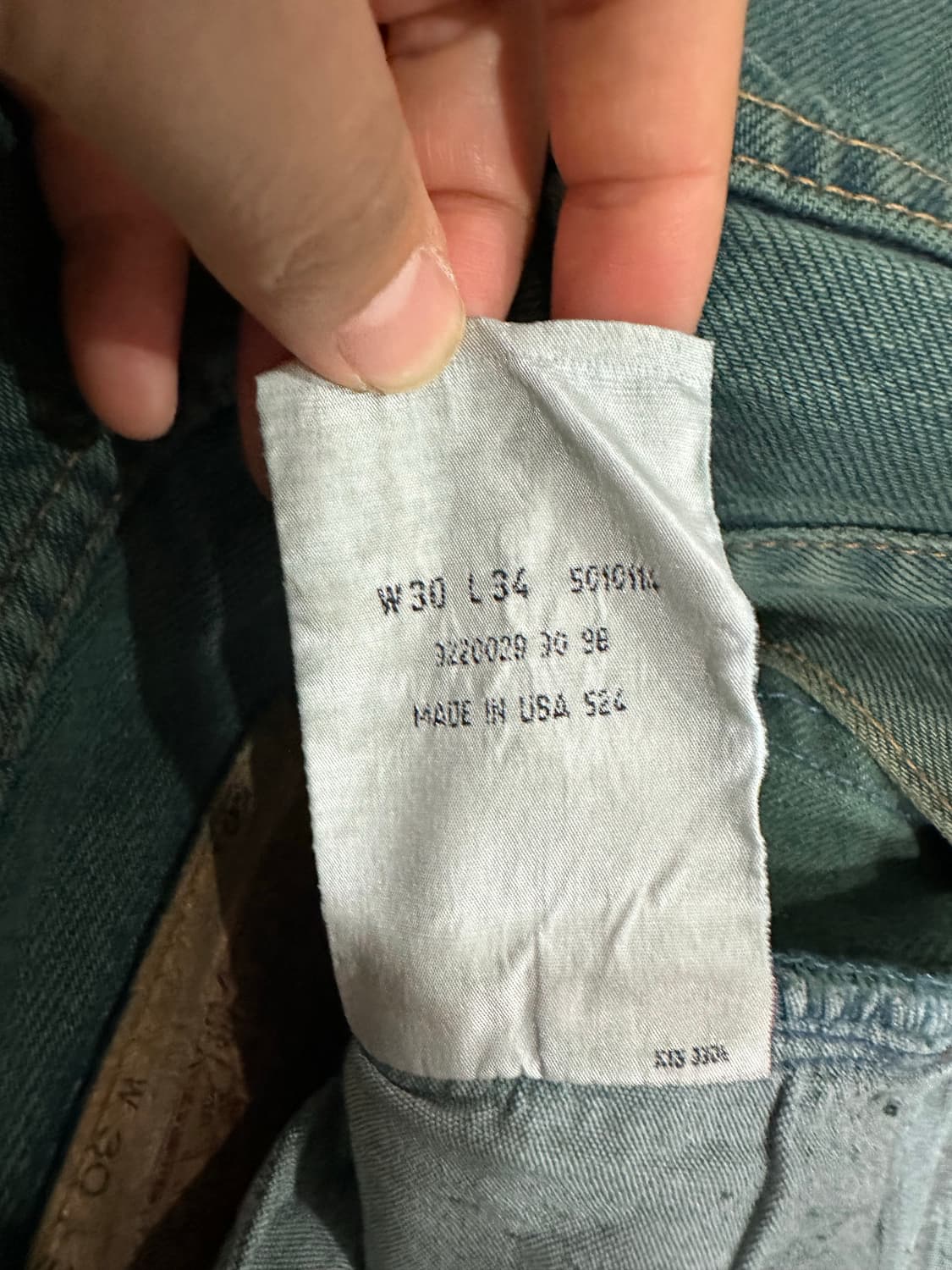 90s USA Levis 리바이스 501 컬러데님 실측27-28 상품이미지7